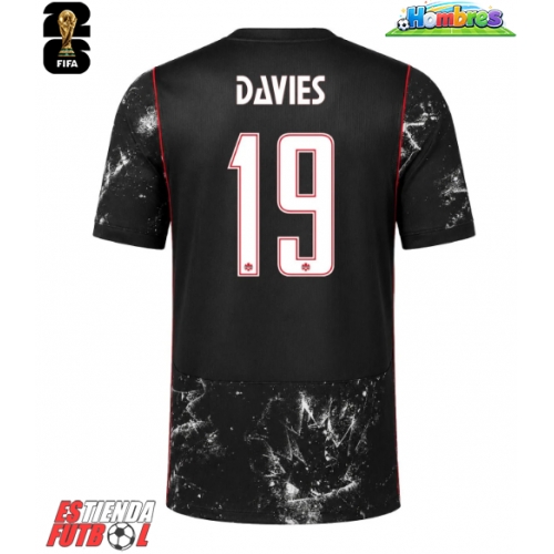 Canadá Alphonso Davies #19 Segunda Equipación Mundial 2026 Manga Corta
